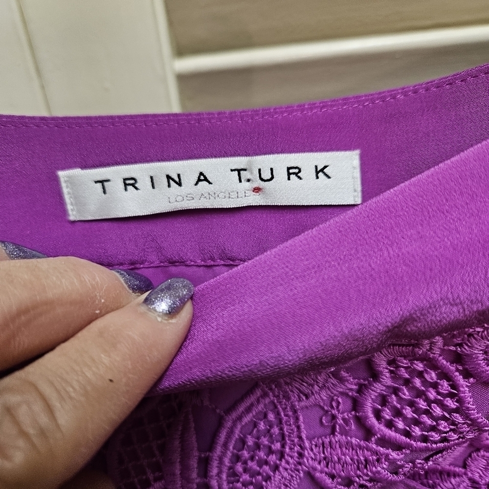 Trina Turk Flores Skirt Lace Violetta - Picture 8 of 16